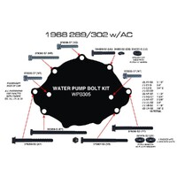 1968 Mustang Water Pump Bolts (289, 302 w/ A/C)
