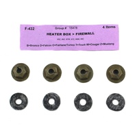 1964.5 - 1968 Mustang Heater Casing Nuts Concours w/ Rubber Sealer