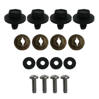 1969 - 1970 Mustang 16pc Quarter Vent Window & Boomerang Moldings Mounting Hardware
