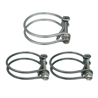1966 - 1971 Mustang 6cyl 4pc Radiator Hose Clamps Clamps