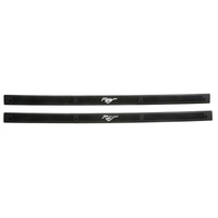 1979-93 Mustang Scuff Plate w/ Horse Emblem Set - Black