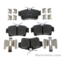 1994 - 2004 Mustang Ceramic Rear Disc Brake Pads 3.8 4.6 5.0 GT Cobra - with Hardware