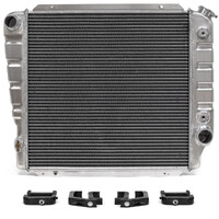 1966-77 Ford Bronco V8 Maxcore 20" 3-Row OE-Style Aluminum Radiator w/ Brackets