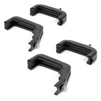 1966-77 Ford Bronco 8pc Maxcore Radiator Bracket Set Black For 3.25" Thick Tanks