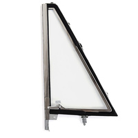 1966-77 Ford Bronco Chrome Vent Window Assembly - Left, Clear Glass
