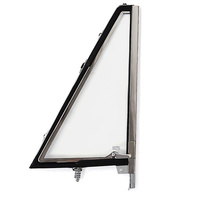 1966-77 Ford Bronco Chrome Vent Window Assembly - Right, Clear Glass