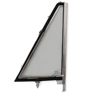 1966-77 Ford Bronco Chrome Vent Window Assembly - Right, Grey Tint Glass