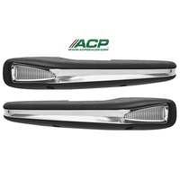 1963-64 Ranchero/US Falcon/1963 Comet Deluxe Arm Rest Pads w/Stainless Steel Trim (Pair)