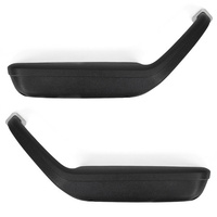 1974-76 Mustang II Arm Rest Pad Black w/ Chrome Trim (Pair)