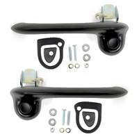 Black Outside Door Handle Assembly Pair for 1964-1972 Ford F-Truck/1966-77 Bronco