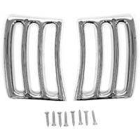 1964-66 Ford Mustang Chrome Headlight Bucket Extension Trim - Pair
