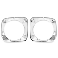 1973 Mustang Headlight Doors - Polished Surrounds - Pair