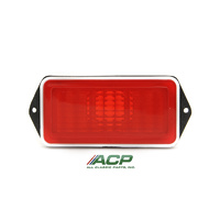 1969 Mustang Rear Side Marker Light Housing w/Red Lens - Fits RH or LH