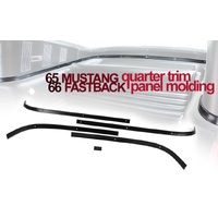 1965 - 1966 Mustang Fastback Inner Quarter Trim Molding Set - 5 Piece