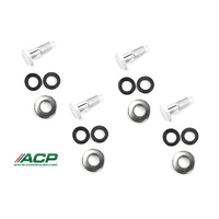 1964-68 Mustang Chrome Seat Belt Bolt Set (4 Chrome Washers & 8 Spacers)