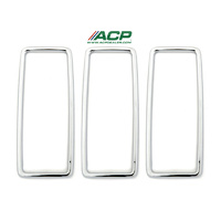 1969 Mustang Chrome Tail Light Lens Trim Only (Set of 3) Fits RH or LH