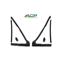 1965-66 Mustang 6pc Vent Window Complete Seal Kit (Includes Top Seal Rivets - Does both sides)