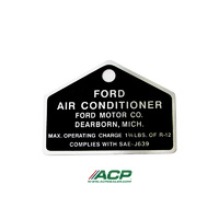 1964-76 Ford A/C Compressor Tag Metal