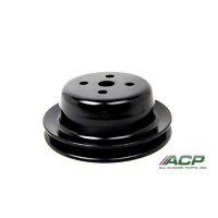 Water Pump Pulley 6 Cylinder, Single Groove, Black (5" OD)