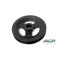 1961-65 Mustang V8 w/o AC Power Steering Pump Pulley Eaton Style, Black (4 14/32" OD, 21/32" ID)