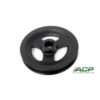 1961-65 Mustang V8 w/o AC Power Steering Pump Pulley Eaton Style, Black (4 14/32 OD, 21/32 ID)