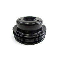 1965 - 1967 Mustang Crankshaft Pulley 289 w/ PS, Double Groove, Black (6 11/32" OD Double Groove - 1/2" & 3/8")