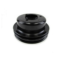1965 - 1968 Mustang Crankshaft Pulley 289, Black (6 21/32" OD, Double Groove - 3/8" & 3/8")