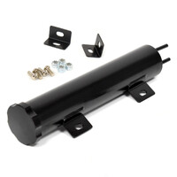 1986-93 Ford Mustang 14Oz Stainless Radiator Overflow Tank Kit - Black