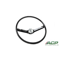 1968-69 Mustang Black 2 Spoke Standard Steering Wheel