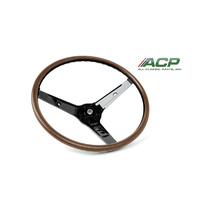 XW XY Steering Wheel, Woodgrain Rim-Blow - GS & GT - with Switch