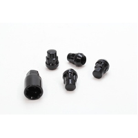 2015 - 2023 S550 Mustang Black Splined Wheel Security Lock Nut Set - 4