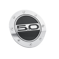 2015 - 2020 Mustang 5.0 Comp Series Fuel Door - Silver / Black