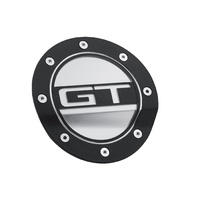 2015 - 2020 Mustang GT Comp Series Fuel Door - Black/Silver