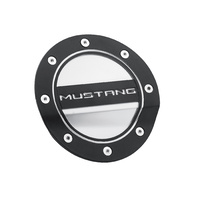 2015 - 2020 Mustang Comp Series Fuel Door - Black/Silver