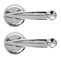1961-63 Ford Thunderbird Door Window Handle w/ Chrome Knob - Pair