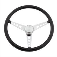 15" Black 3 Spoke Steering Wheel Bullit Style