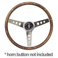 1964 - 1973 Grant 13 1/2" Wood Steering Wheel - without Cap
