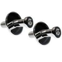 Chrome Door Lock Striker for GM 1965 - 2002 7/16" Thread - Pair