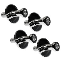 Chrome Door Lock Striker for GM 1965 - 2002 7/16" Thread - Set of 4