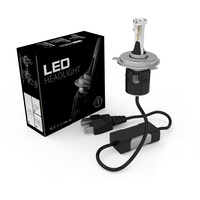 H4 LED Headlight Retrofit Kit 24w 6000k Ultra White - Pair