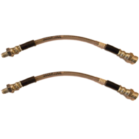 1964 - 1966 Mustang Front Brake Hoses Disc Brake ADR Braided Stainless Steel - Pair