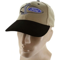Ford Oval Snake Logo Hat (Black & Khaki)