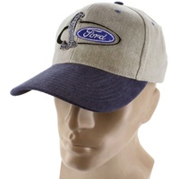 Ford Oval Snake Logo Hat (Blue & Khaki)