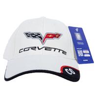Chevrolet Corvette C6 Logo Hat (White)