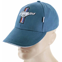 Mustang Tribar Logo Hat (Blue)