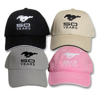Ford Mustang 50 Years Logo Hat (Bone)