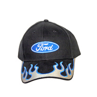 Ford Ball Cap (Silver Blue Flames)