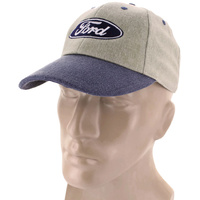 Ford Oval Logo Hat (Blue & Tan)
