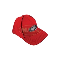 Ford Logo Flex Fit Hat - Red, L/XL