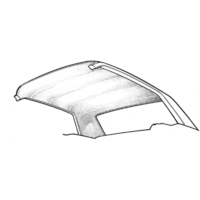 1964 - 1970 Mustang Coupe Headliner (White)